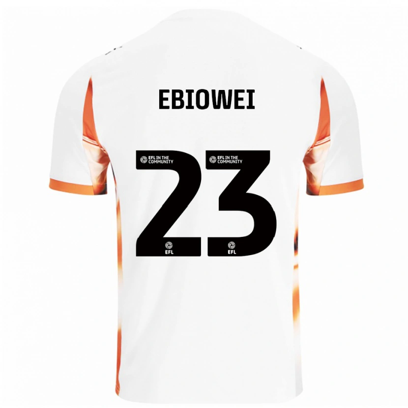 Danxen Herren Malcolm Ebiowei #23 Weiß Orange Schwarz Auswärtstrikot Trikot 2025/26 T-Shirt