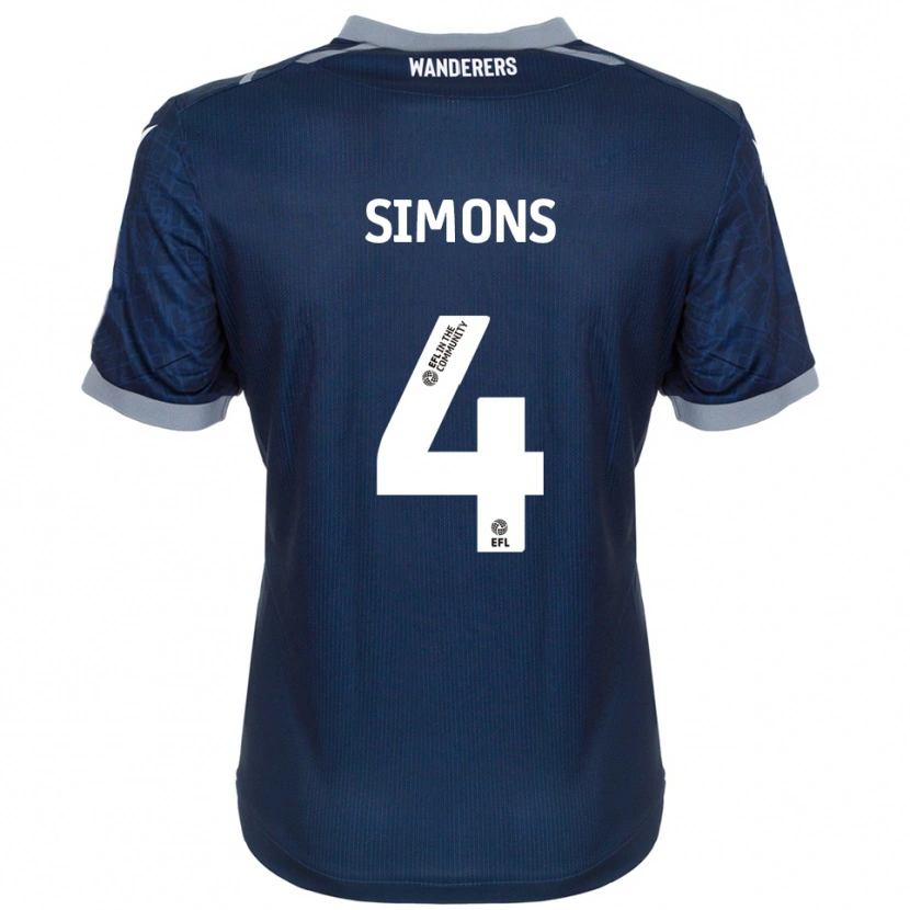 Danxen Herren Xavier Simons #4 Marine Grau Auswärtstrikot Trikot 2025/26 T-Shirt