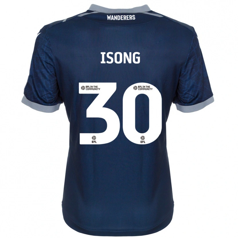 Danxen Herren Mark Isong #30 Marine Grau Auswärtstrikot Trikot 2025/26 T-Shirt