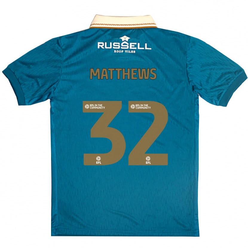 Danxen Herren Daniel Matthews #32 Himmelblau Weiß Auswärtstrikot Trikot 2025/26 T-Shirt