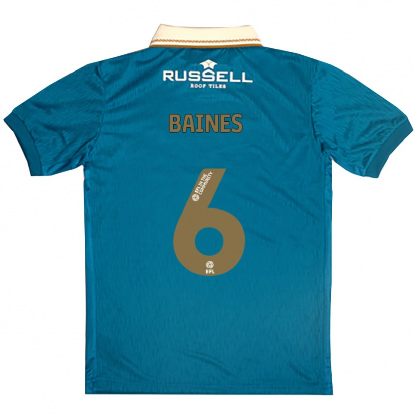 Danxen Herren Hannah Baines #6 Himmelblau Weiß Auswärtstrikot Trikot 2025/26 T-Shirt