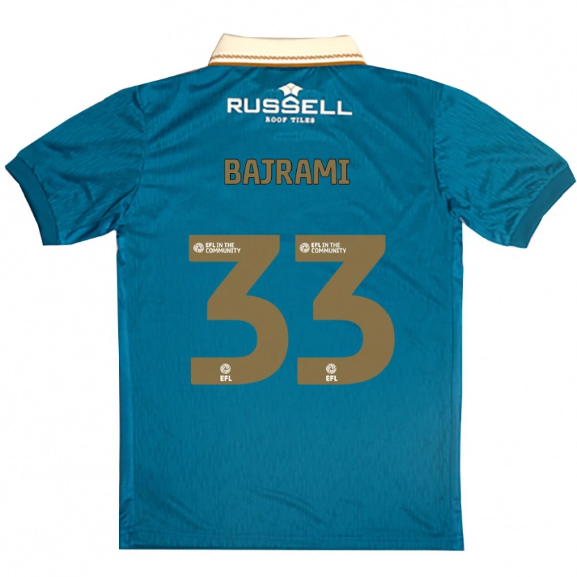 Danxen Herren Geraldo Bajrami #33 Himmelblau Weiß Auswärtstrikot Trikot 2025/26 T-Shirt