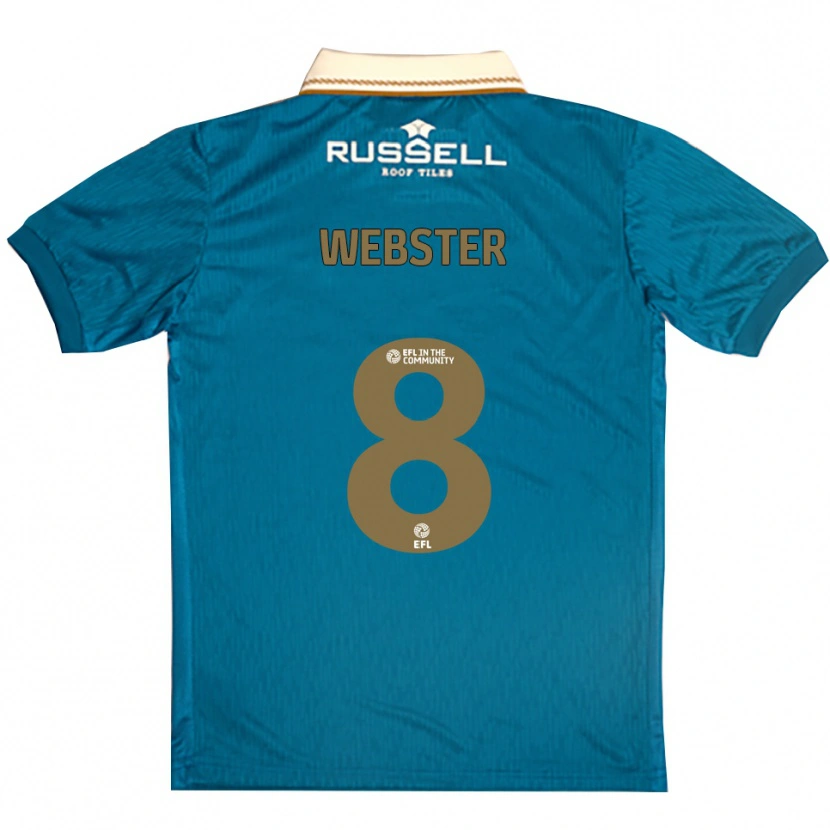 Danxen Herren Charlie Webster #8 Himmelblau Weiß Auswärtstrikot Trikot 2025/26 T-Shirt