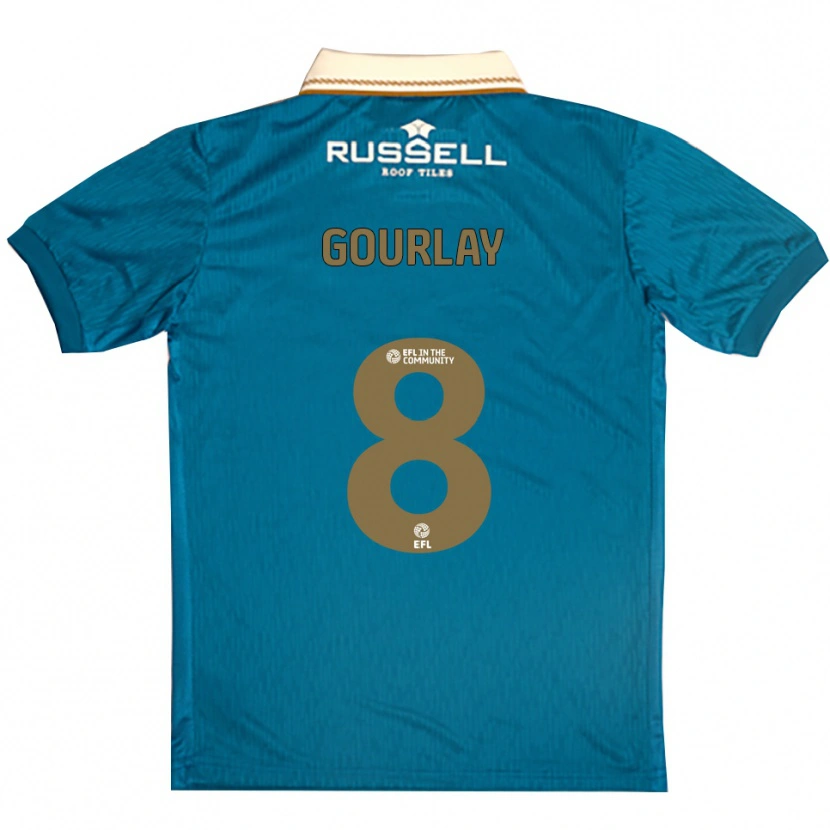 Danxen Herren Elisha Gourlay #8 Himmelblau Weiß Auswärtstrikot Trikot 2025/26 T-Shirt