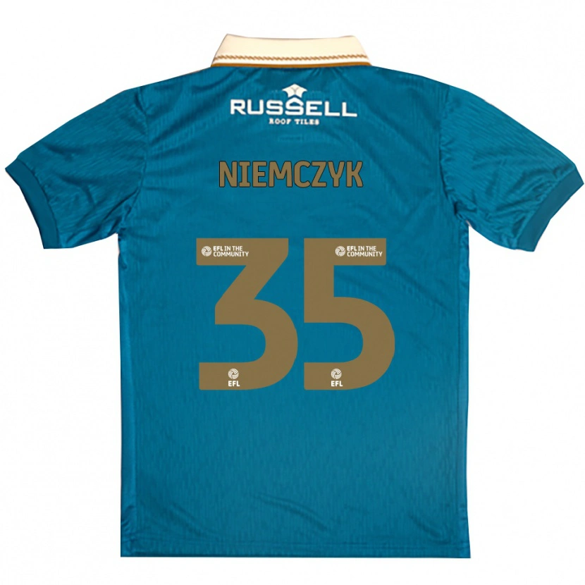 Danxen Herren Jakub Niemczyk #35 Himmelblau Weiß Auswärtstrikot Trikot 2025/26 T-Shirt
