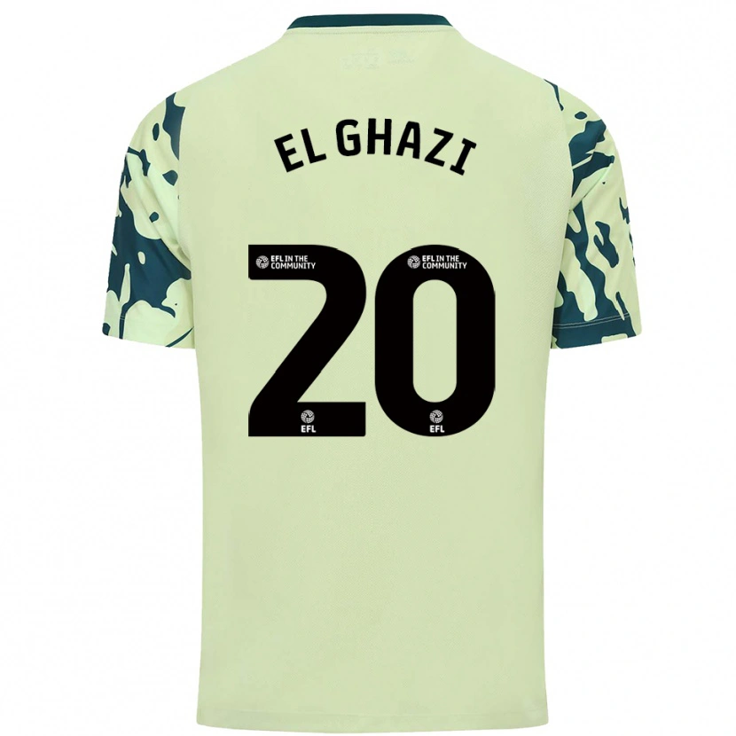 Danxen Herren Anwar El Ghazi #20 Dunkelgrün Auswärtstrikot Trikot 2025/26 T-Shirt