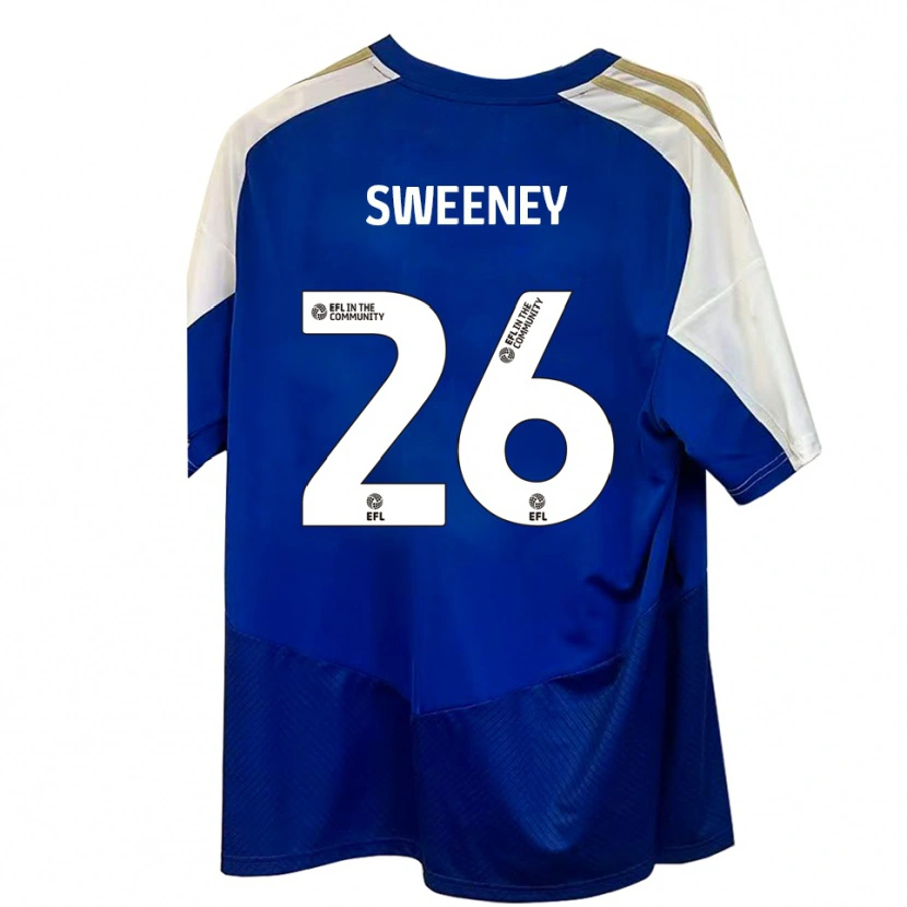 Danxen Herren Pierce Sweeney #26 Blau Weiß Gold Auswärtstrikot Trikot 2025/26 T-Shirt