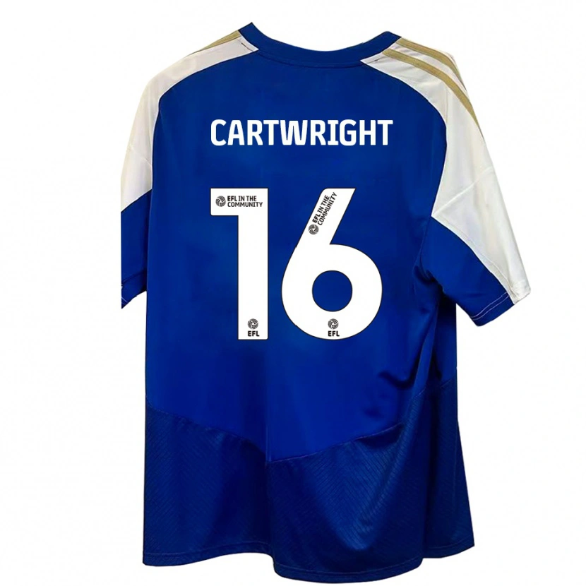 Danxen Herren Liam Cartwright #16 Blau Weiß Gold Auswärtstrikot Trikot 2025/26 T-Shirt