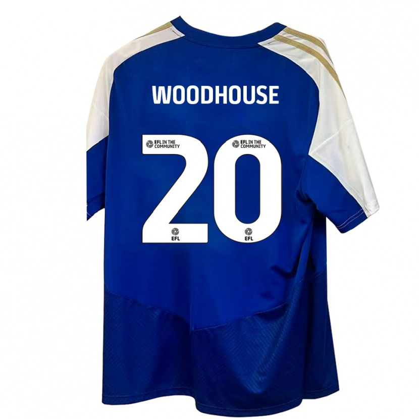 Danxen Herren Luca Woodhouse #20 Blau Weiß Gold Auswärtstrikot Trikot 2025/26 T-Shirt