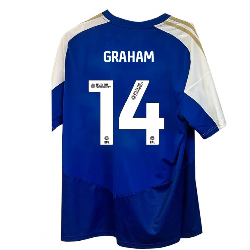 Danxen Herren Callum Graham #14 Blau Weiß Gold Auswärtstrikot Trikot 2025/26 T-Shirt