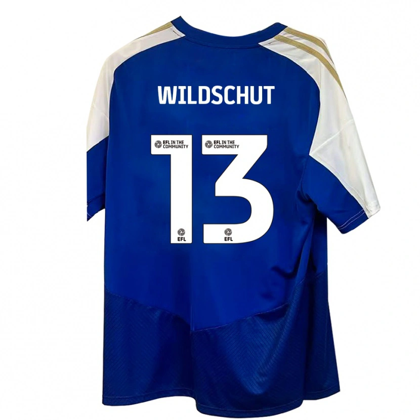 Danxen Herren Yanic Wildschut #13 Blau Weiß Gold Auswärtstrikot Trikot 2025/26 T-Shirt