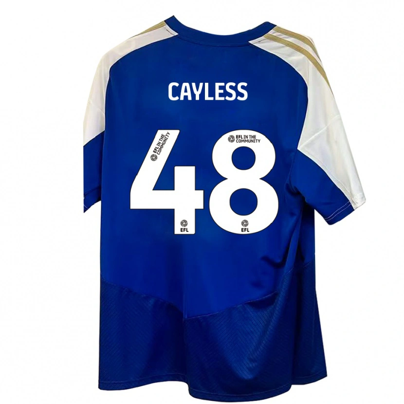 Danxen Herren Louie Cayless #48 Blau Weiß Gold Auswärtstrikot Trikot 2025/26 T-Shirt