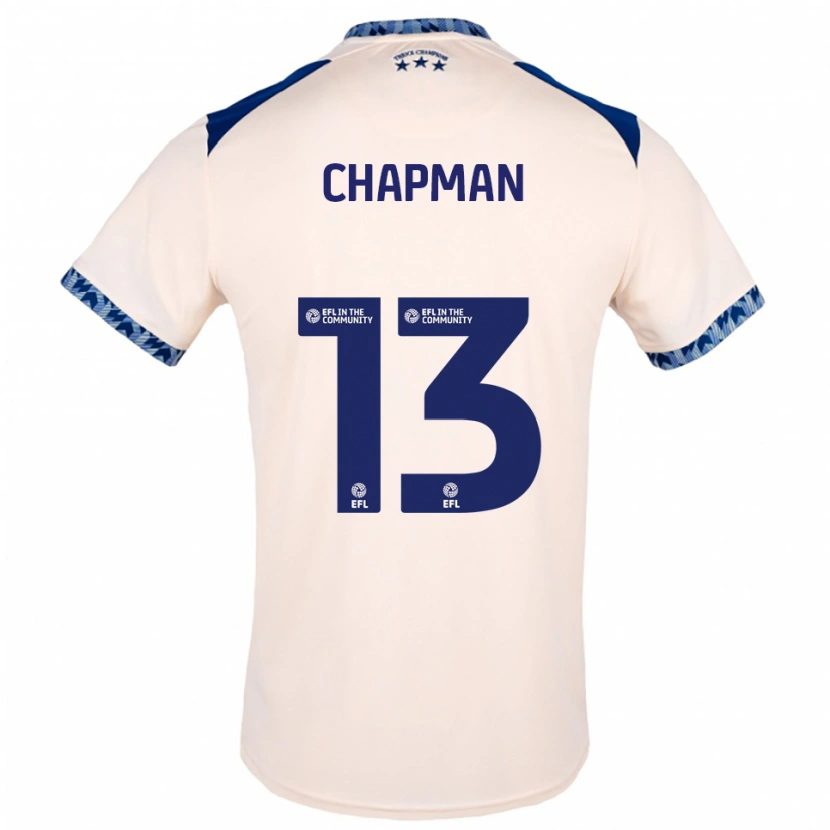 Danxen Herren Jacob Chapman #13 Creme Marine Auswärtstrikot Trikot 2025/26 T-Shirt