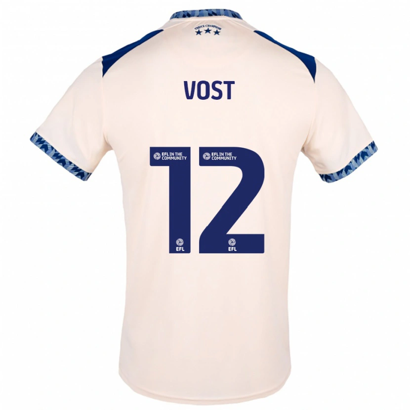 Danxen Herren Daniel Vost #12 Creme Marine Auswärtstrikot Trikot 2025/26 T-Shirt