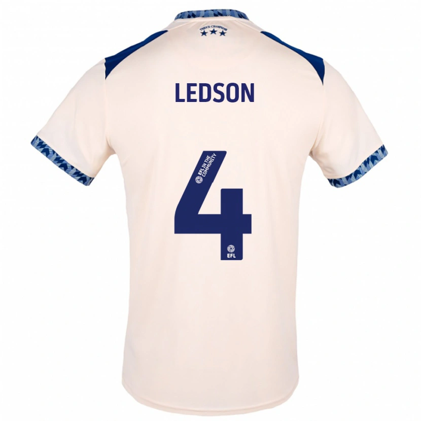 Danxen Herren Ryan Ledson #4 Creme Marine Auswärtstrikot Trikot 2025/26 T-Shirt