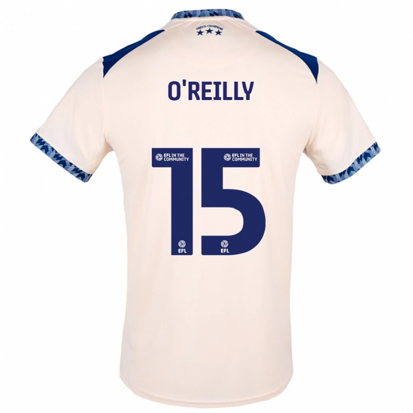 Danxen Herren Aaron O'reilly #15 Creme Marine Auswärtstrikot Trikot 2025/26 T-Shirt