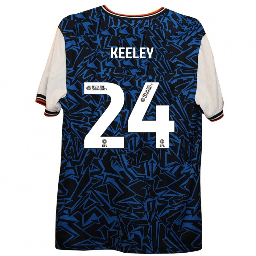 Danxen Herren Josh Keeley #24 Blau Schwarz Weiß Auswärtstrikot Trikot 2025/26 T-Shirt