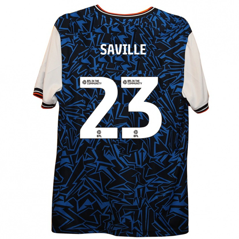 Danxen Herren George Saville #23 Blau Schwarz Weiß Auswärtstrikot Trikot 2025/26 T-Shirt