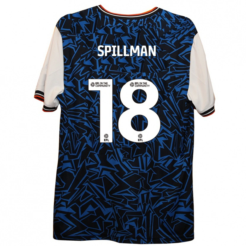 Danxen Herren Gabriella Spillman #18 Blau Schwarz Weiß Auswärtstrikot Trikot 2025/26 T-Shirt