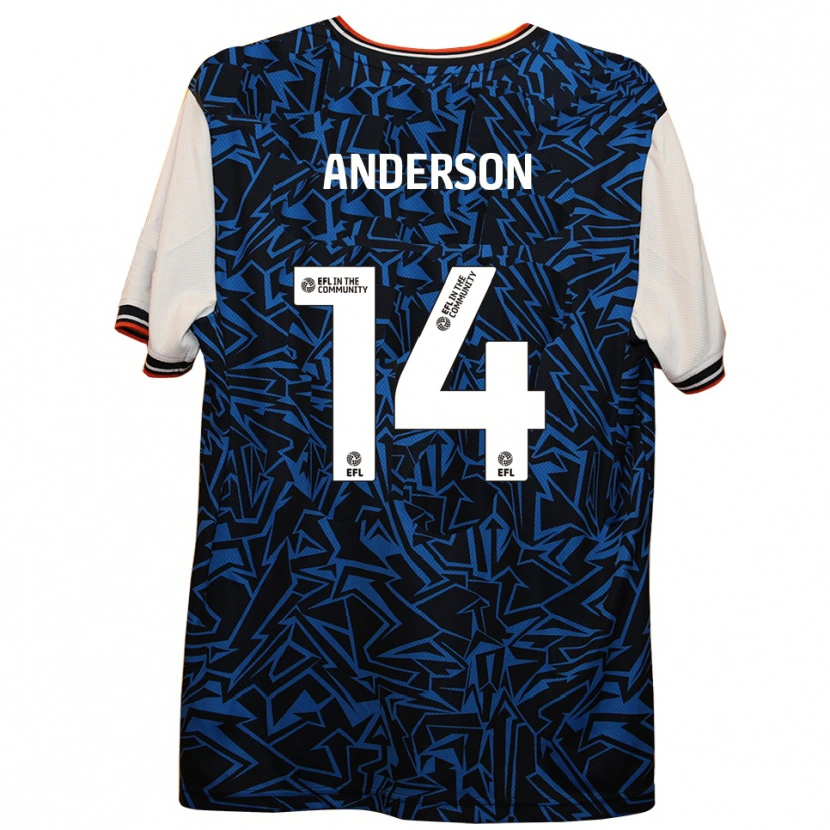 Danxen Herren Sam Anderson #14 Blau Schwarz Weiß Auswärtstrikot Trikot 2025/26 T-Shirt
