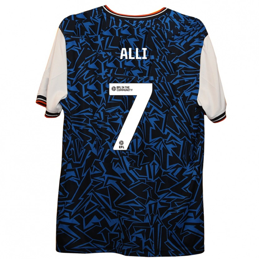 Danxen Herren Millenic Alli #7 Blau Schwarz Weiß Auswärtstrikot Trikot 2025/26 T-Shirt