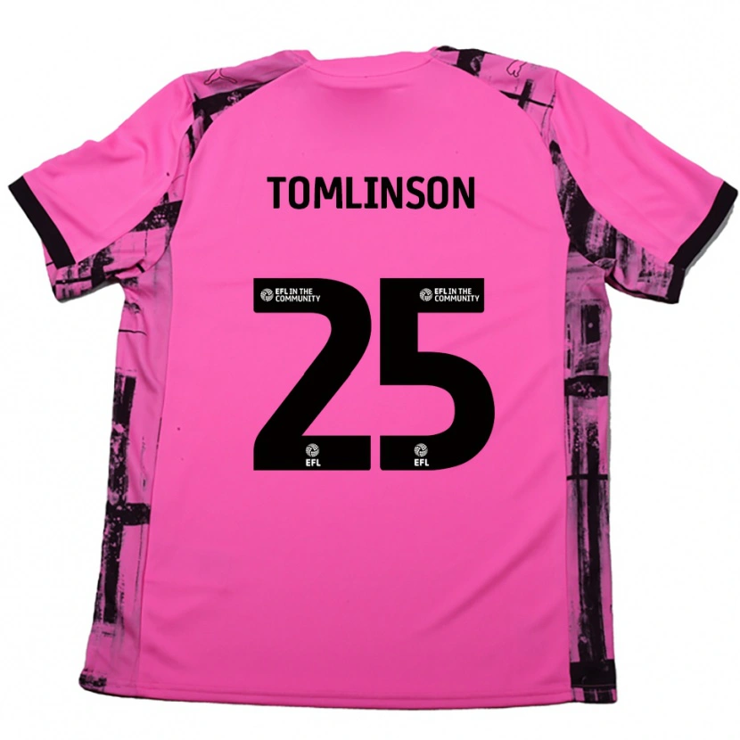 Danxen Herren Josh Tomlinson #25 Rosenrot Schwarz Auswärtstrikot Trikot 2025/26 T-Shirt
