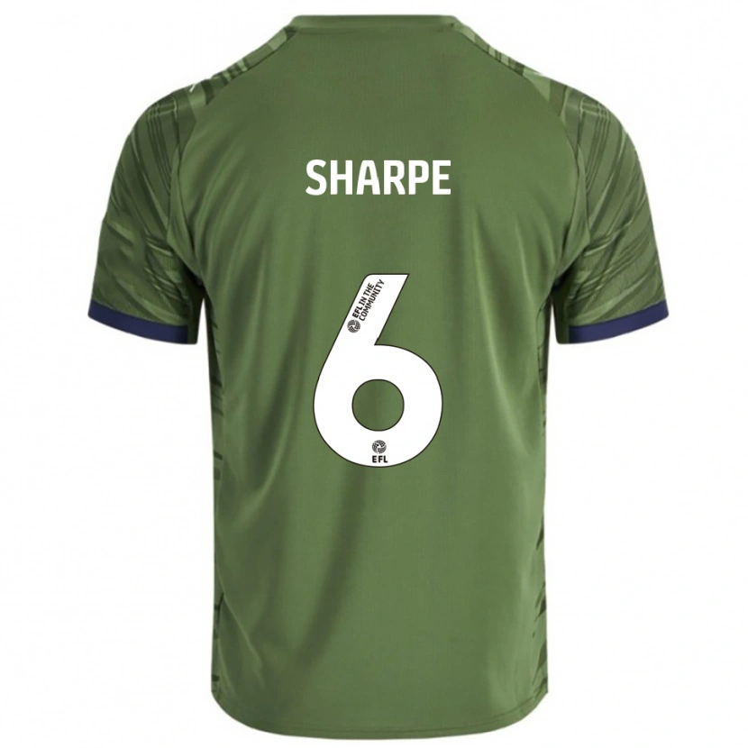 Danxen Herren Emily Sharpe #6 Grün Weiß Auswärtstrikot Trikot 2025/26 T-Shirt