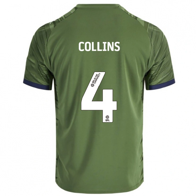 Danxen Herren Archie Collins #4 Grün Weiß Auswärtstrikot Trikot 2025/26 T-Shirt