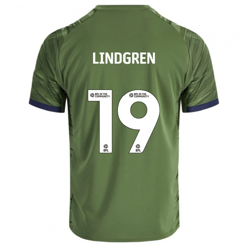 Danxen Herren Gustav Lindgren #19 Grün Weiß Auswärtstrikot Trikot 2025/26 T-Shirt