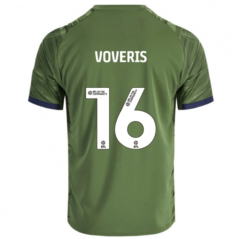 Danxen Herren Airidas Voveris #16 Grün Weiß Auswärtstrikot Trikot 2025/26 T-Shirt