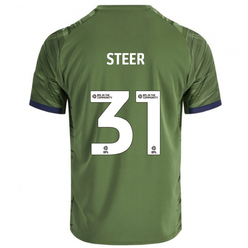Danxen Herren Jed Steer #31 Grün Weiß Auswärtstrikot Trikot 2025/26 T-Shirt