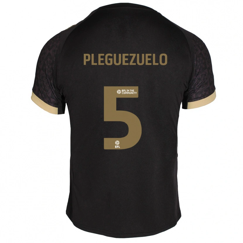 Danxen Herren Julio Pleguezuelo #5 Schwarz Gold Auswärtstrikot Trikot 2025/26 T-Shirt