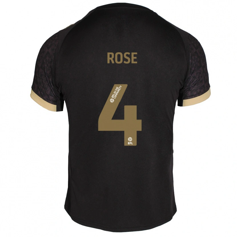 Danxen Herren Jemma Rose #4 Schwarz Gold Auswärtstrikot Trikot 2025/26 T-Shirt