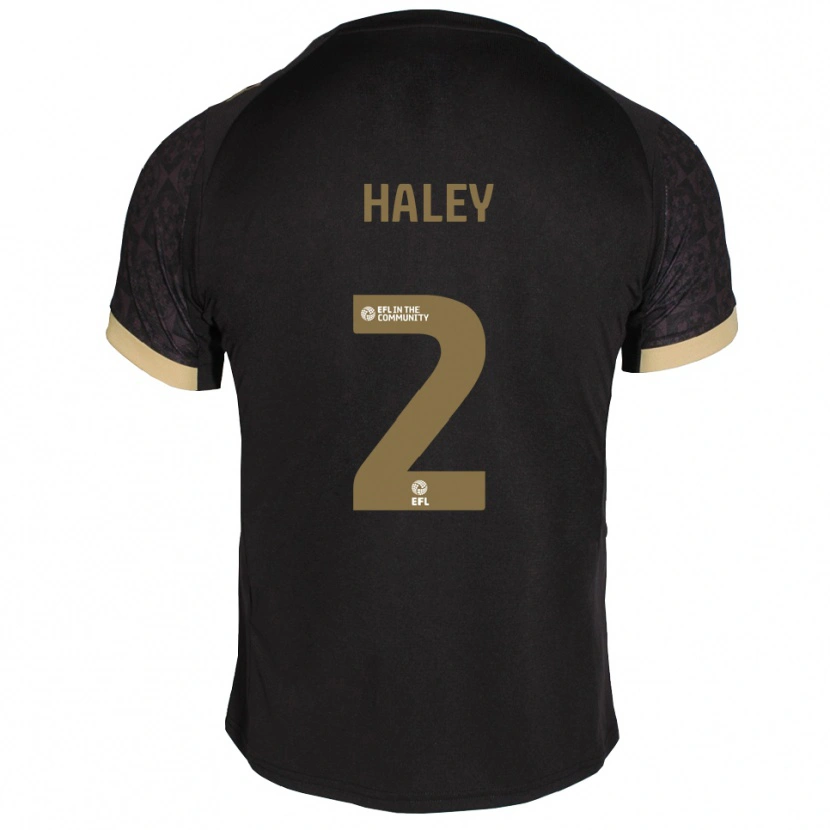 Danxen Herren Toby Haley #2 Schwarz Gold Auswärtstrikot Trikot 2025/26 T-Shirt