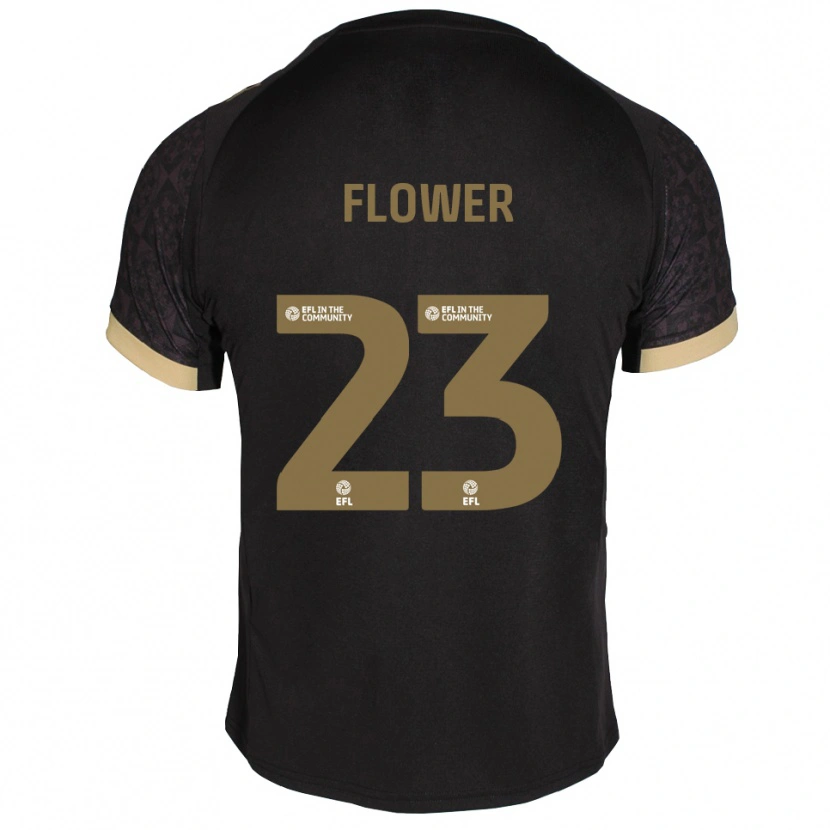 Danxen Herren Jack Flower #23 Schwarz Gold Auswärtstrikot Trikot 2025/26 T-Shirt