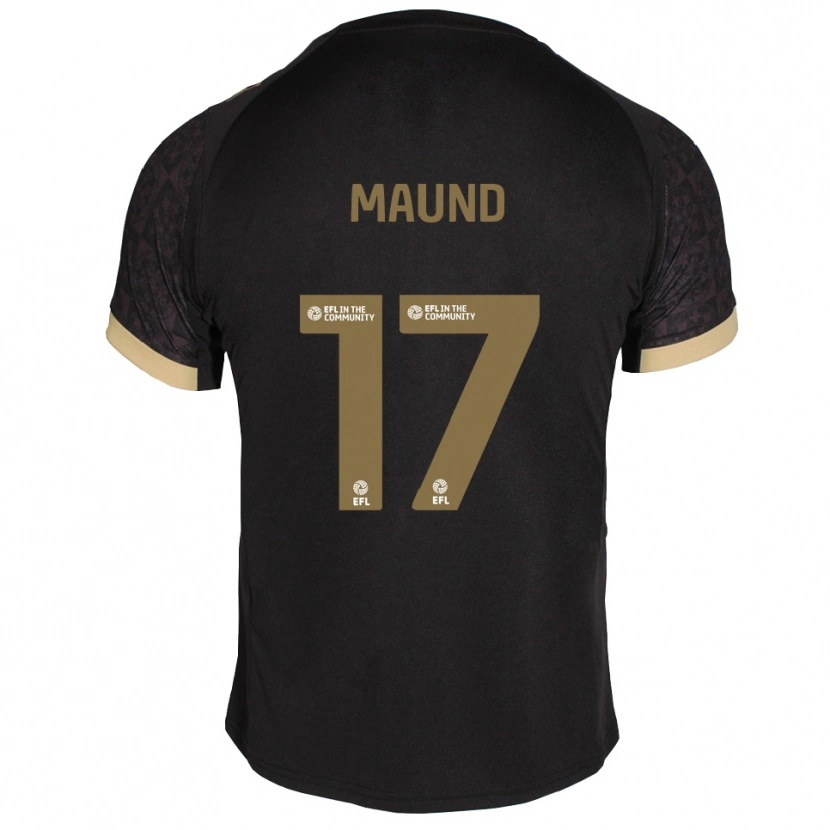 Danxen Herren Frankie Maund #17 Schwarz Gold Auswärtstrikot Trikot 2025/26 T-Shirt