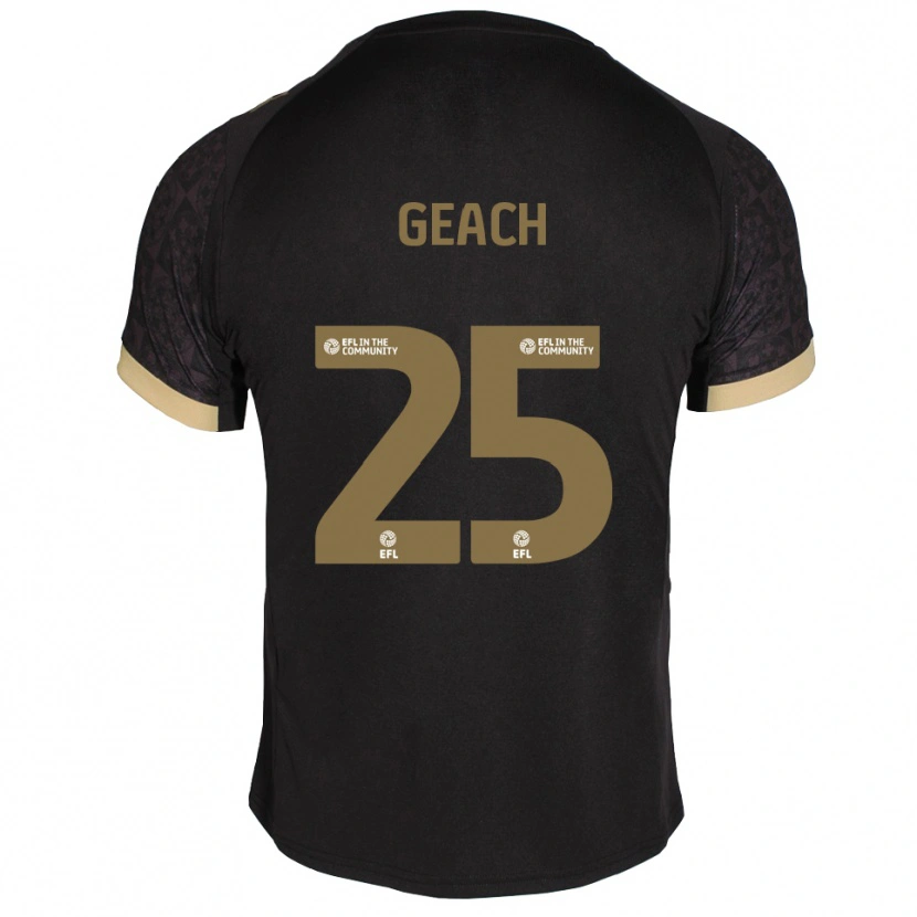 Danxen Herren Jessica Geach #25 Schwarz Gold Auswärtstrikot Trikot 2025/26 T-Shirt