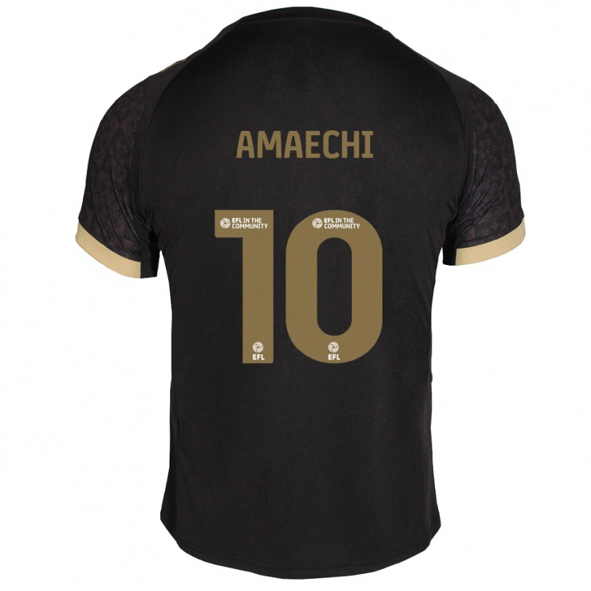 Danxen Herren Xavier Amaechi #10 Schwarz Gold Auswärtstrikot Trikot 2025/26 T-Shirt