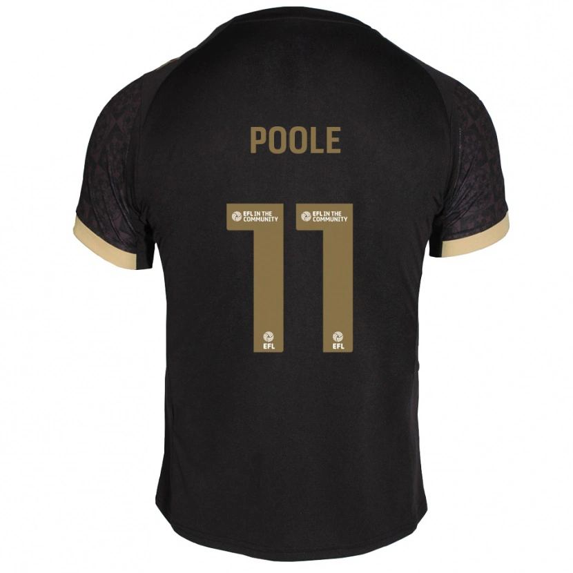 Danxen Herren Fletcher Poole #11 Schwarz Gold Auswärtstrikot Trikot 2025/26 T-Shirt