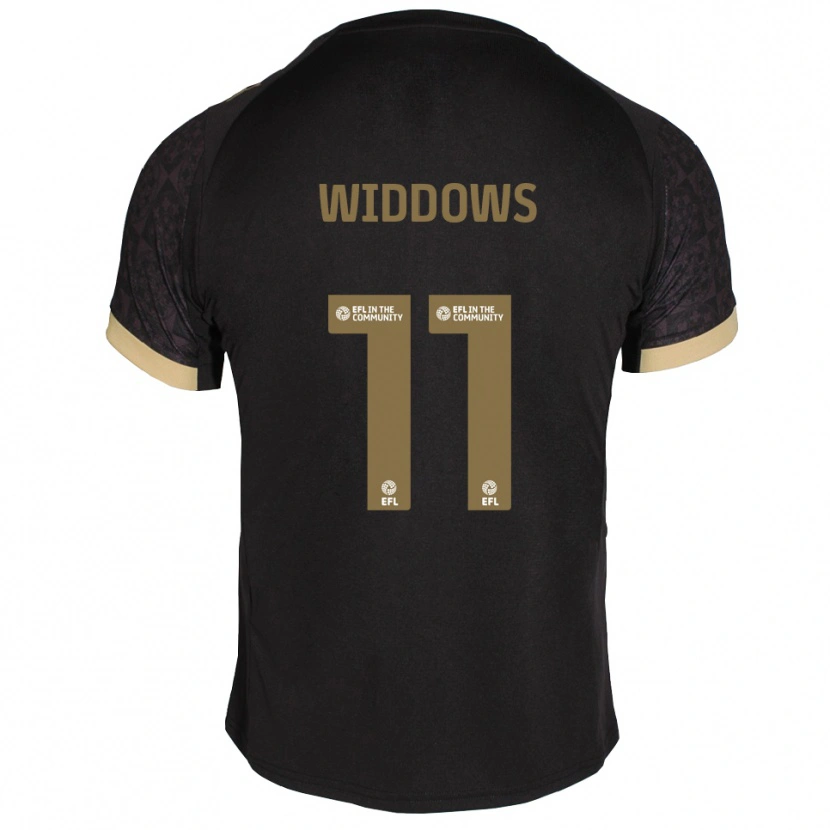 Danxen Herren Jade Widdows #11 Schwarz Gold Auswärtstrikot Trikot 2025/26 T-Shirt