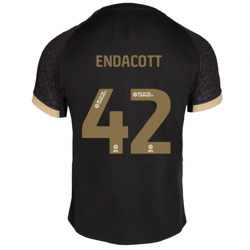 Danxen Herren Jack Endacott #42 Schwarz Gold Auswärtstrikot Trikot 2025/26 T-Shirt