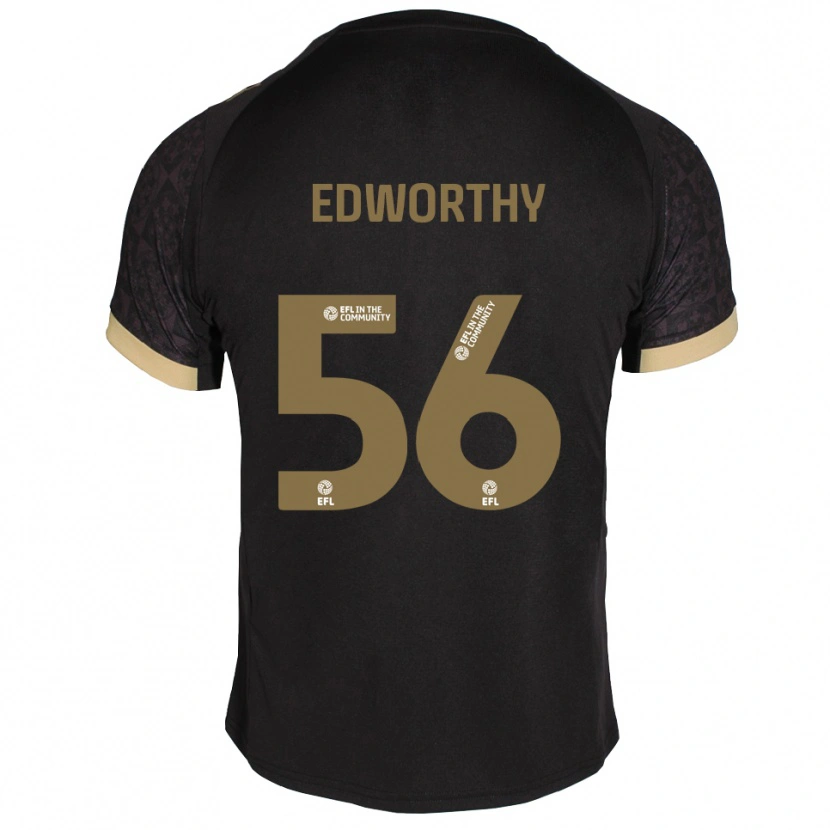 Danxen Herren Kieran Edworthy #56 Schwarz Gold Auswärtstrikot Trikot 2025/26 T-Shirt