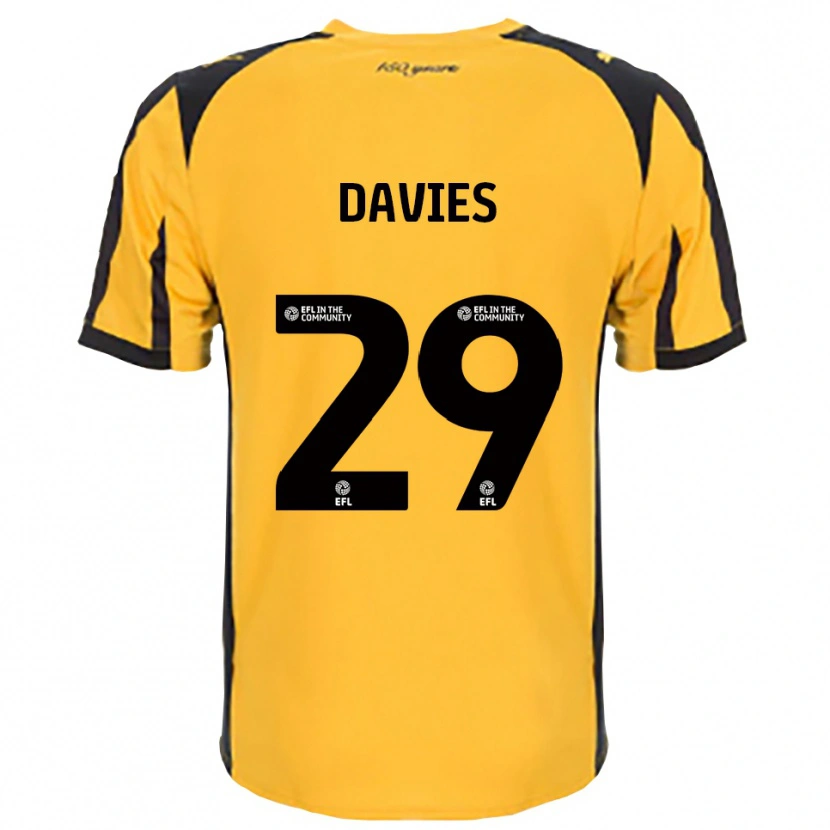 Danxen Herren Arron Davies #29 Orange Schwarz Auswärtstrikot Trikot 2025/26 T-Shirt