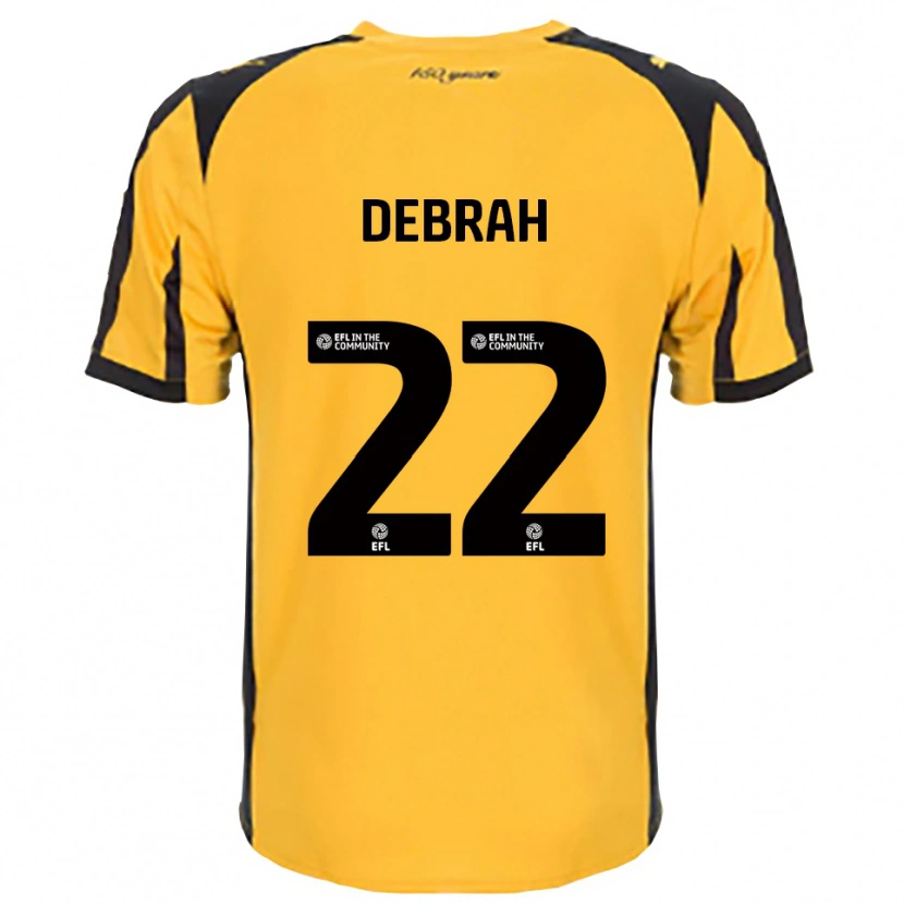 Danxen Herren Jesse Debrah #22 Orange Schwarz Auswärtstrikot Trikot 2025/26 T-Shirt