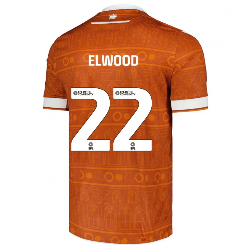 Danxen Herren Amelia Elwood #22 Orange Weiß Auswärtstrikot Trikot 2025/26 T-Shirt