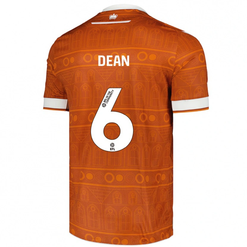 Danxen Herren Harlee Dean #6 Orange Weiß Auswärtstrikot Trikot 2025/26 T-Shirt
