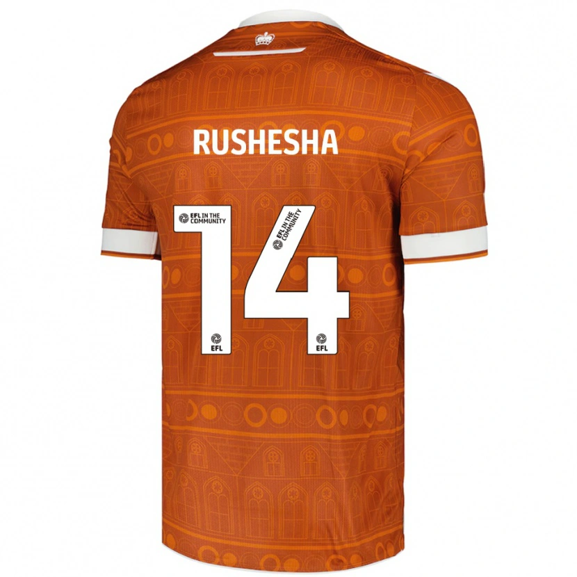 Danxen Herren Tivonge Rushesha #14 Orange Weiß Auswärtstrikot Trikot 2025/26 T-Shirt