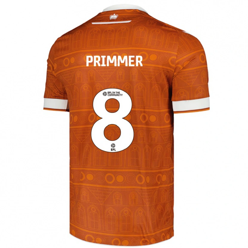 Danxen Herren Tia Primmer #8 Orange Weiß Auswärtstrikot Trikot 2025/26 T-Shirt