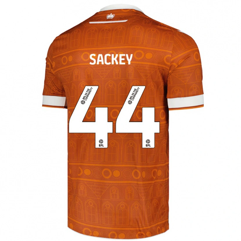 Danxen Herren Tyler Sackey #44 Orange Weiß Auswärtstrikot Trikot 2025/26 T-Shirt