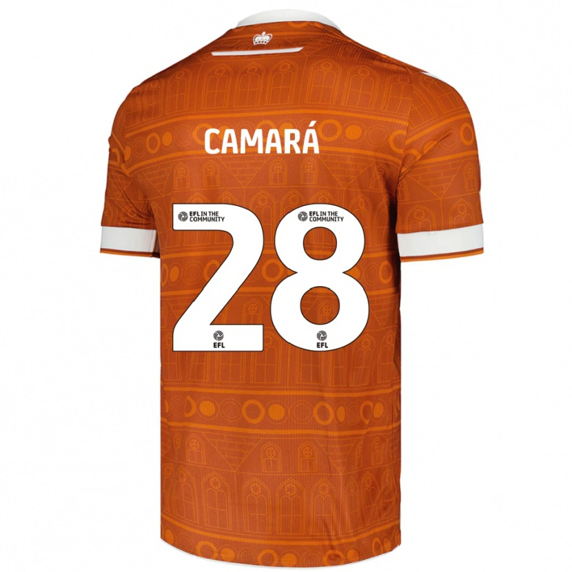 Danxen Herren Mamadi Camará #28 Orange Weiß Auswärtstrikot Trikot 2025/26 T-Shirt